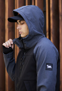 Фото - Двоколірна куртка Staff soft shell lokk black & gray - Men box