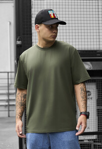 Фото - Однотонная футболка цвета хаки Staff khaki oversize - Men box