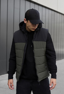 Фото - Мужская двухцветная жилетка Staff flox khaki & gray - Men box