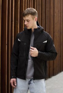 Фото - Повсякденна чоловіча куртка Staff soft shell bu black - Men box