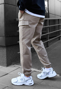 Фото - Однотонные мужские штаны Staff pf cargo beige - Men box