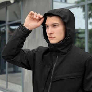 Фото - Універсальна чоловіча куртка Pobedov Shum чорного кольору - Men box