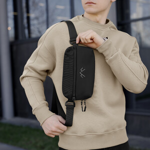 Фото - Мужская бананка Pobedov Practical в черном цвете - Men box