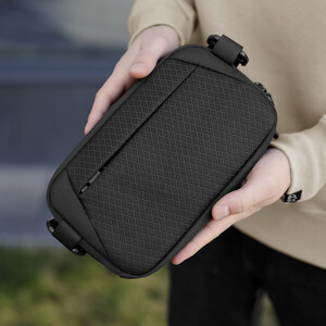 Фото - Мужская бананка Pobedov Practical в черном цвете - Men box