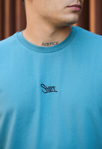 Фото - Синьо-бірюзова футболка Staff blue turquoise logo - Men box