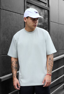 Фото - Базова оверсайз футболка Staff light gray oversize - Men box