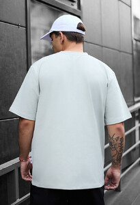 Фото - Базова оверсайз футболка Staff light gray oversize - Men box