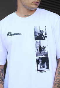 Фото - Молодежная белая футболка Staff professional oversize - Men box
