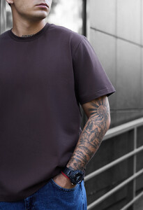 Фото - Темно-коричнева футболка Staff dark brown basic - Men box