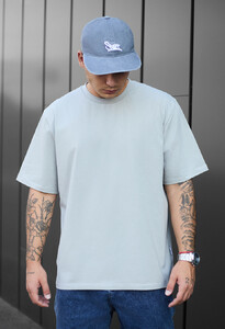 Фото - Мужская оверсайз футболка Staff light gray oversize - Men box