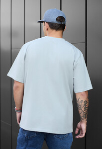 Фото - Мужская оверсайз футболка Staff light gray oversize - Men box