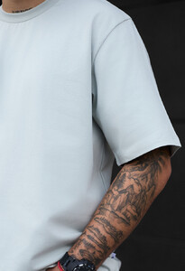 Фото - Базова футболка Staff light gray oversize - Men box