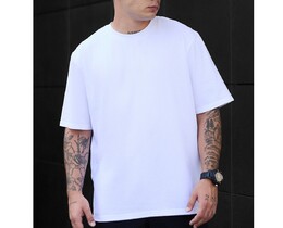 Фото - Футболка в стилі оверсайз Staff white oversize - Men box