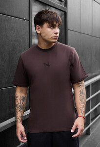 Фото - Мужская коричневая футболка Staff brown logo - Men box