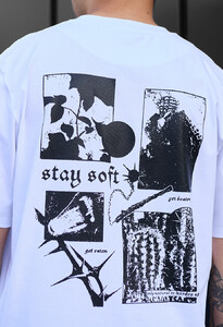 Фото - Біло-чорна футболка Staff stay soft oversize - Men box