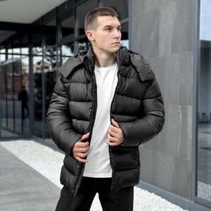 Фото - Зимова куртка Pobedov чорного кольору Snowfall - Men box