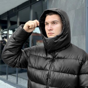 Фото - Зимова куртка Pobedov чорного кольору Snowfall - Men box