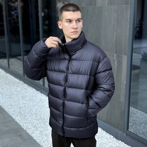 Фото - Зимова чоловіча куртка Pobedov темно-синя Snowfall - Men box