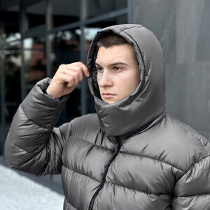Фото - Чоловіча темно-сіра куртка на зиму Pobedov Snowfall - Men box