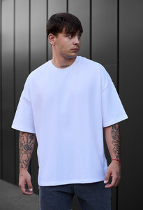 Фото - Біла оверсайз футболка Staff white basic oversize - Men box