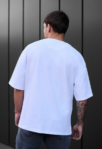 Фото - Біла оверсайз футболка Staff white basic oversize - Men box