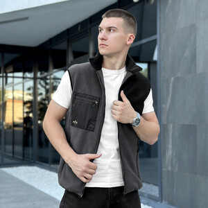 Фото - Двоколірний чоловічий жилет Pobedov Wolf - Men box