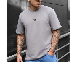 Фото - Сіра футболка з логотипом Staff gray logo - Men box