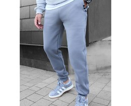 Фото - Утепленные светло-серые штаны Staff dax light gray fleece - Men box