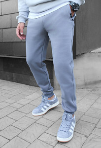 Фото - Утепленные светло-серые штаны Staff dax light gray fleece - Men box