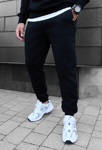 Фото - Спортивные штаны на зиму Staff dax black fleece - Men box