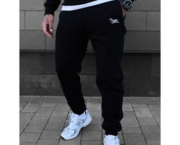 Фото - Черные зимние спортивки Staff bex black logo fleece - Men box