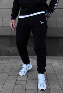 Фото - Черные зимние спортивки Staff bex black logo fleece - Men box