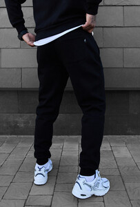 Фото - Черные зимние спортивки Staff bex black logo fleece - Men box
