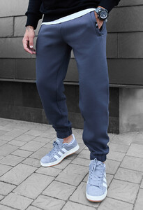 Фото - Серые спортивки на зиму Staff mi gray basic fleece - Men box