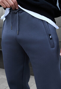 Фото - Серые спортивки на зиму Staff mi gray basic fleece - Men box