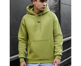 Фото - Тепле салатове худі Staff light green logo oversize fleece - Men box
