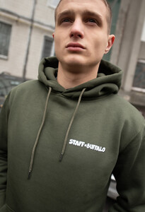 Фото - Утеплене патріотичне худі Staff x Buffalo khaki - Men box