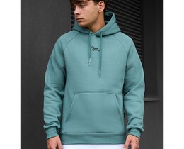 Фото - Бірюзове оверсайз худі Staff turquoise logo oversize fleece - Men box