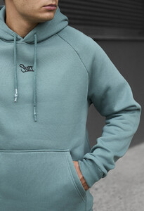 Фото - Бирюзовое оверсайз худи Staff turquoise logo oversize fleece - Men box