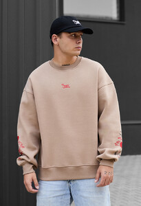 Фото - Бежевий світшот із принтом Staff logo & sun oversize fleece - Men box