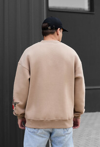 Фото - Бежевий світшот із принтом Staff logo & sun oversize fleece - Men box