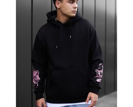 Фото - Чорне унісекс худі Staff skull & snake oversize fleece - Men box
