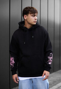 Фото - Чорне унісекс худі Staff skull & snake oversize fleece - Men box
