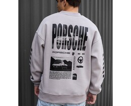 Фото - Светло-серый свитшот Staff brand oversize fleece - Men box