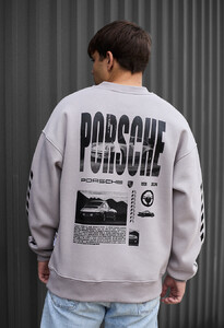 Фото - Светло-серый свитшот Staff brand oversize fleece - Men box
