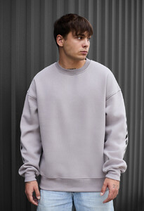 Фото - Светло-серый свитшот Staff brand oversize fleece - Men box