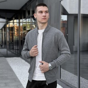 Фото - Демісезонний джемпер Pobedov Moon у кольорі антрацит - Men box