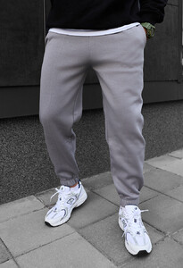 Фото - Утепленные спортивные штаны Staff pa light gray fleece - Men box