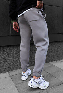Фото - Утепленные спортивные штаны Staff pa light gray fleece - Men box