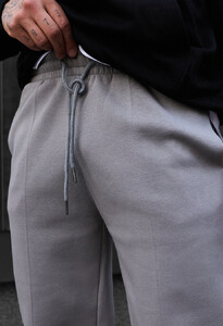 Фото - Утепленные спортивные штаны Staff pa light gray fleece - Men box